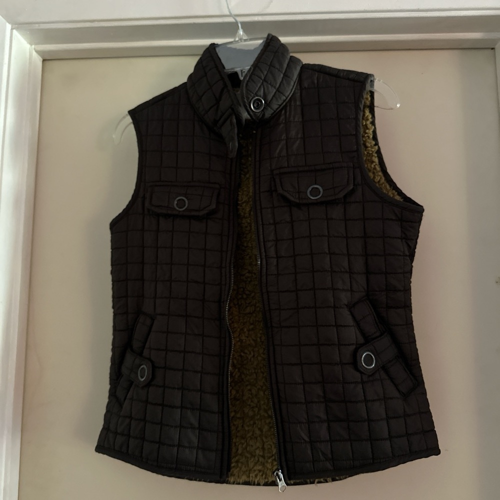 Lija Black Quilted Vest